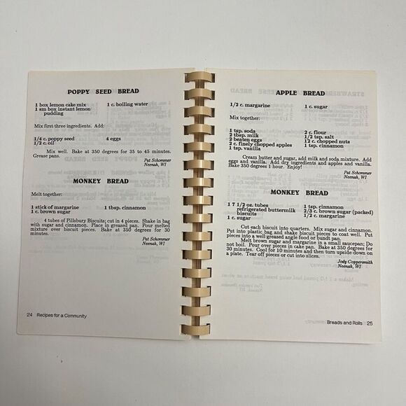 Vintage Cookbook Recipe for a Community from United Way Fox Cities Spiral Bound - Picture 6 of 16